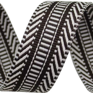 Cinta de Jacquard con patrón de rejilla de flecha colorida de 38mm, cinturón de punto de estilo étnico, cinta bordada, cinta de sarga para correas de bolsa - Product Image 5