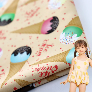 Pequeño moq nylon Spandex helado impresión niños traje de baño tela Patio - Product Image 5