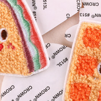Autocollants en tissu auto-adhésifs originaux brodés de frites Biscuits Pizza Serviette Badges Vêtements Patches Accessoires