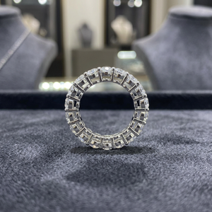 Bague en argent 925 avec diamants de laboratoire certifiés IGI, finition polie, style classique pour femme, bijoux de mode - Product Image 1