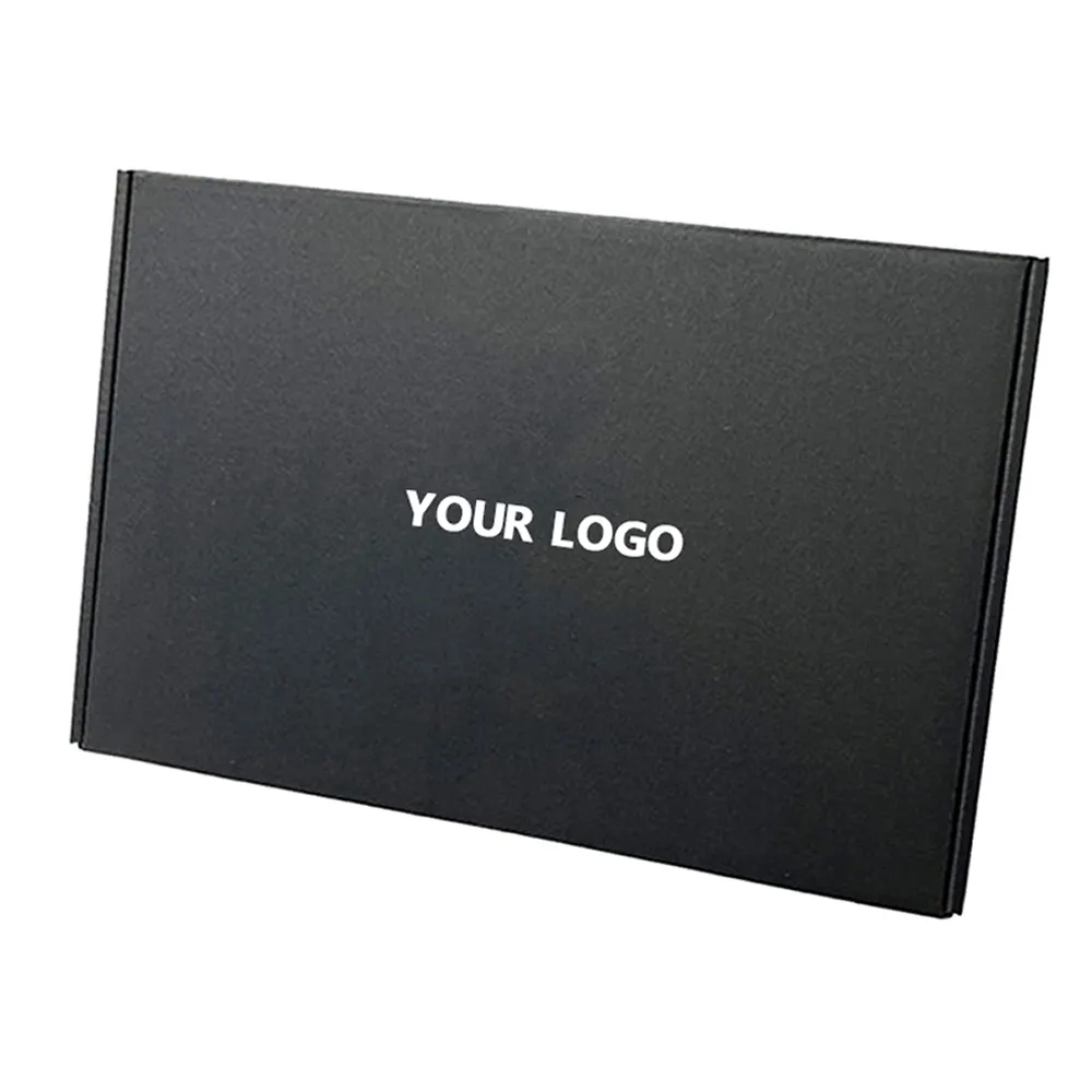 Caixa de mailer personalizada com impressão de logotipo, caixa de mailer em preto branco e rosa