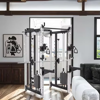Estación de Entrenamiento Multifuncional de Acero para Gimnasio en Casa, Unisex, con Banco de Sentadillas, Banco de Press y Sistema de Poleas Eléctrico