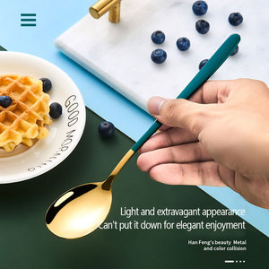 Juego de Cucharaditas Coreanas PARA EL Hogar, Cucharadita de Café de McDonald's de Acero Inoxidable, <span class=keywords><strong>Helado</strong></span> Creativo, Juego de Cubiertos - Product Image 2