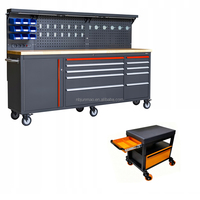 Armoire de mécanicien professionnelle OEM/ODM de 84 pouces, finition en acier inoxydable, revêtement en poudre époxy, montage facile, garantie de 3 ans, ISO9001