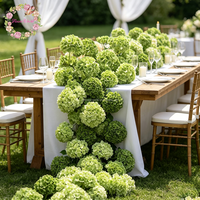 Bunga Hydrangea Hijau 3D Real Touch Kualitas Tinggi Grosir untuk Dekorasi Pernikahan
