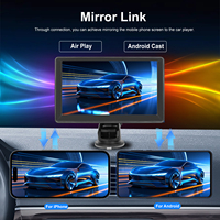 Autoradio portable Podofo avec CarPlay sans fil, écran CarPlay 7 pouces, Android Auto, BT, AUX, USB, vente en gros, OEM, usine
