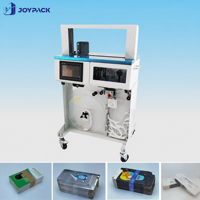 Machine à cerclage de papier OPP JY30V 29 mm de large, mobile, sur table haute, pour regroupement et cerclage, avec rouleau de 1000 m et scellage thermofusible efficace