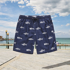 Shorts de plage à séchage rapide Firness 100% polyester, motif floral, avec cordon de serrage, taille mi-haute, service OEM, impression numérique - Product Image 3