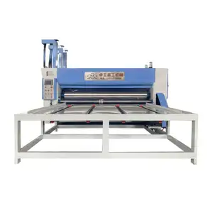 Máquina ranuradora de impresora de cartón corrugado semiautomática de 2 colores con alimentación de cadena 2023