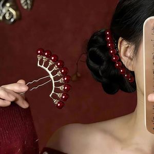 Épingle à cheveux en U pour femme, luxe léger, entièrement perlée, pour mariage, usage quotidien, chignon, accessoires capillaires Maruko, épingles à cheveux pour filles - Product Image 5