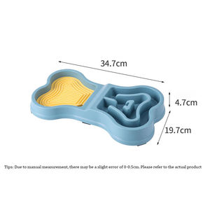 Luxury Eco-friendly PP Silicone Pet Cat <strong>Dog</strong> <strong>Bowl</strong> with Solid Bone Design Automatic Slow Feeder Maze <strong>Personalized</strong> Bone Pattern - Product Image 3
