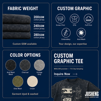T-shirt Streetwear Personnalisé Imprimé DTG, Coupe Boxy Oversize, 100% Coton 300 g/m², Effet Délavé Acide, Motif Manga Homme
