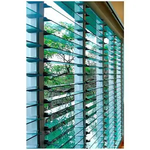 Avustralya standart alüminyum çerçeve temperli cam panjur pencere/sıcak satış cam panjur alüminyum alaşımlı