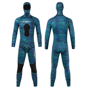 विशेष छलावरण डिजाइन दो टुकड़े सूट 3/5/7 मिमी नियोप्रोन मोटी छाती पैड पेशेवर आदमी आर्द्रसूट को बढ़ावा - Product Image 2