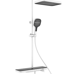 Intelligent LED Digital Display Multi-Function Piano Button Concealed Chrome Wall-Mounted Copper Shower <b>Set</b> <b>Spray</b> FL-8028 LED Di - Product Image 1