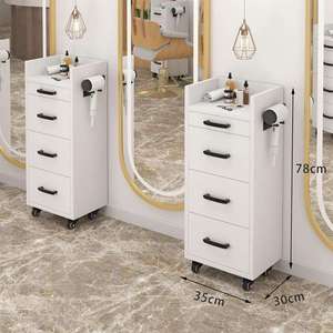 Professional 2026 White <b>Rolling</b> Barber Spa Facial Metal Hair Salon Beauty Salon Hairdressing Trolley <b>Carts</b> - Product Image 1
