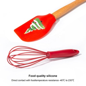 3 uds utensilios de cocina resistentes al calor manoplas de silicona espátula batidor de huevos juego para hornear - Product Image 3