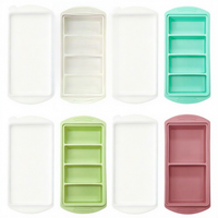 Bac à glaçons en silicone de qualité alimentaire avec couvercle, moule de congélation multi-cavités, moule à glace hermétique pour soupes, rangement de cuisine