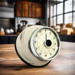 Retro 60 Minuten Countdown Timer rund Küche Kochen Metallring mechanischer Zähler Wecker Uhr