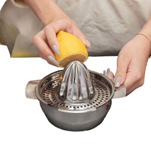 Presse-agrumes manuel grande capacité en acier inoxydable 304, outil de pressage rotatif sûr pour citrons et oranges, usage domestique pour fruits et légumes - Product Image 3