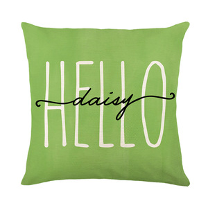 Funda de cojín floral de primavera para el hogar, de lino, con letras, para sofá, oficina, estudio, respaldo de silla - Product Image 4