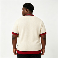 Pull en tricot personnalisé OEM, sweat-shirts décontractés pour hommes, pull en tricot jacquard à col rond à manches courtes avec logo pour hommes