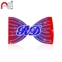 Cheerleading Hair Bow Spandex ou mystique Flower Shiny Hair Scrunchies By AB Crystal