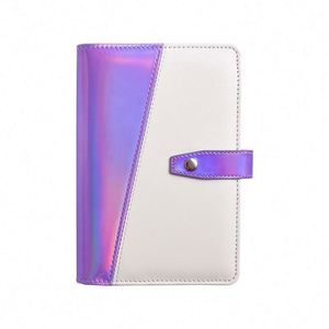 Laser Gitter A5/A6 PU Leather Loose-Leaf Binder Diary Hard Cover <b>Journal</b> Notebooks Customized Design Promotional Use - Product Image 1