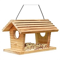Mangeoire à oiseaux suspendue en bois massif FSC, écologique, DIY, maison à oiseaux à graffiter, mangeoire extérieure pour graisse animale, simple, 1,0 kg