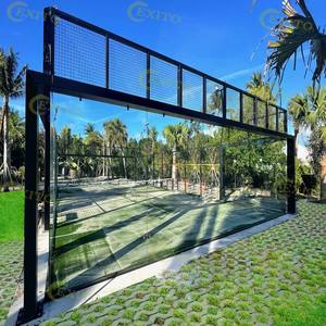 EXITO 100*100 Pista de Pádel galvanizada de alta calidad con vidrio templado de 12mm Pista de Pádel Equipo de instalación panorámica disponible - Product Image 5