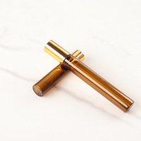 Flacon de parfum cylindrique en verre brun à bille, vide, portable, échantillon, 1/2/3/5/10 ml