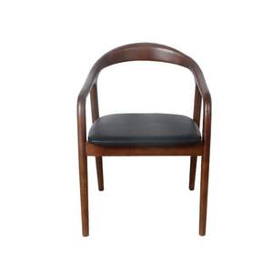 Meubles de salle à manger et de salon en bois et cuir PU, style nordique moderne, avec accoudoirs, directement de l'usine. - Product Image 2