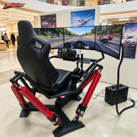 Simulateur de Conduite Réel VR 9D, Machine de Course à Six Axes et Trois Écrans, Jeu de Voiture de Course à Monnayeur