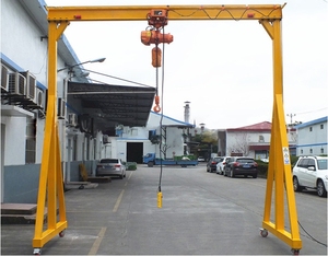 Grue à portique mobile et portable pour chantier, atelier extérieur, petite grue à portique électrique réglable en hauteur - Product Image 4