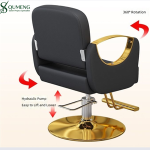 Silla de Peluquería Profesional QUMENG, Giratoria 360 Grados, Altura Ajustable Hidráulica, para Salón de Belleza - Product Image 3