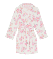 Peignoir d'hiver en molleton imprimé floral à manches longues de style Offres Spéciales pour femmes