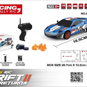 Voiture de course RC électrique haute vitesse 4x4 2,4 GHz 1/24 avec câble USB, châssis métallique, 3 canaux, pour intérieur/extérieur – Idée cadeau - Product Image 3