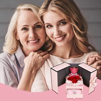 Nieuwe Ideeën 2024 Valentijnsdag Modieuze Exquise Katoenen Eeuwige Rozen Schattige Beer Ketting Cadeaus Vrouwen Meisjes Trending