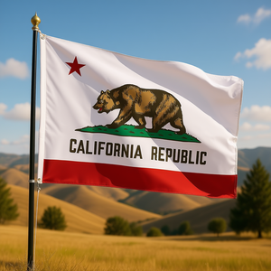 Drapeau suspendu en polyester de 3x5 pieds avec drapeau de l'État de Californie pour les activités promotionnelles - Product Image 2