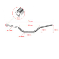 Kit de rehausseur de guidon de moto tout-terrain en aluminium CNC 22-28 mm, adaptateur de fixation réglable en hauteur pour une conduite confortable
