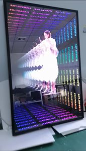 Lámpara de espejo infinito LED plana moderna, estructura hueca, luces DIY, túnel, suelo, acuario, Teseracto, vidrio Industrial, acero, hogar - Product Image 3