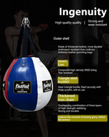 Sac de frappe rond suspendu en cuir durable pour entraînement de boxe, MMA, kickboxing, gym à domicile