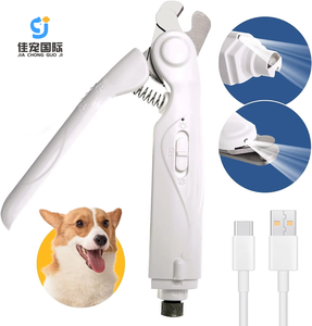 Petdom Coupe-ongles électrique 2-en-1 pour chien avec lumière LED, rechargeable par USB, en acier inoxydable, petit tondeuse de toilettage pour animaux - Product Image 1