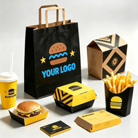 Cajas de Embalaje para Papas Fritas con Logotipo Personalizado, Contenedor de Comida Rápida para Papas Fritas, Nuggets de Pollo Frito, Palomitas de Maíz