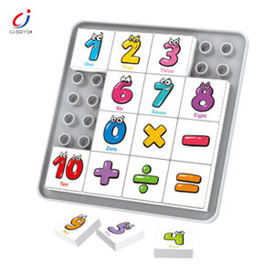 Chengji Digital Puzzle Block Board Toy de doble cara educativo creativo dibujos animados 2 en 1 bloques de construcción tablero de dibujo de juguete - Product Image 1