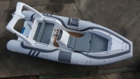 Bateaux en fibre de verre 5,8 m à coque en V profond haute vitesse, bateaux pneumatiques semi-rigides (RIB) 580