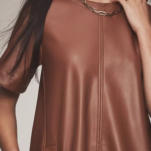 Robe Courte Décontractée à Motifs Floraux en Fausse Fourrure avec Broderies en Dentelle, Manches Courtes, Longueur Maxi, Taille Naturelle, Idéale pour les Journées d'Été - Product Image 3