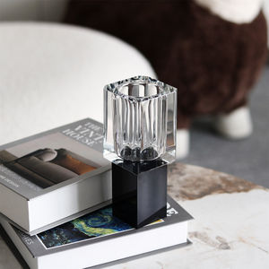 2024 नई आगमन मशाल सरल काले vase के लिए अन्य घरेलू सजावट के लिए वाणिज्यिक थोक क्रिस्टल फूल vase - Product Image 2