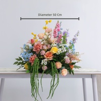 Composition florale artificielle colorée pour arche de mariage, chemin de table et décoration de toile de fond pour événements et fêtes