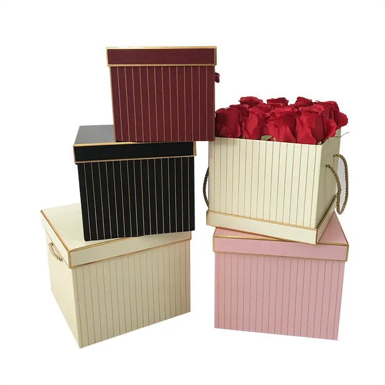 2020 Changyi wholesale flower boxes Plain Flower Box Cardboard Waterproof Flower Pack Box Valentine's Day Florist Gift